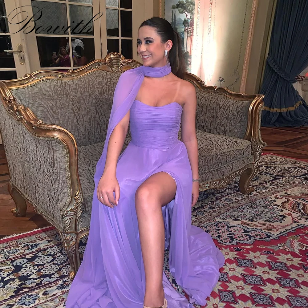 

Bowith фиолетовые вечерние платья женские длинные платья трапециевидной формы для выпускного вечера вечерние платья по индивидуальному заказу robes de soirée