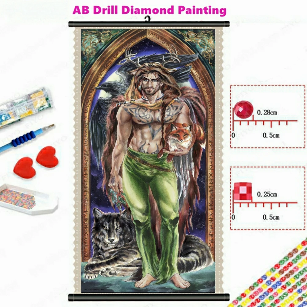 

5D DIY AB Drills Diamond Painting The Druid Embroidery Cross Stitch Heroes World of Warcraft Art Rhinestone Mosaic Home Decor