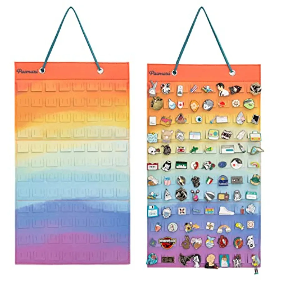 Hanging Brooch Pin Organizer, Display Pins Storage Case Brooch Collection Storage Holder, Holds Up to 96 Pins. Not Include Acce