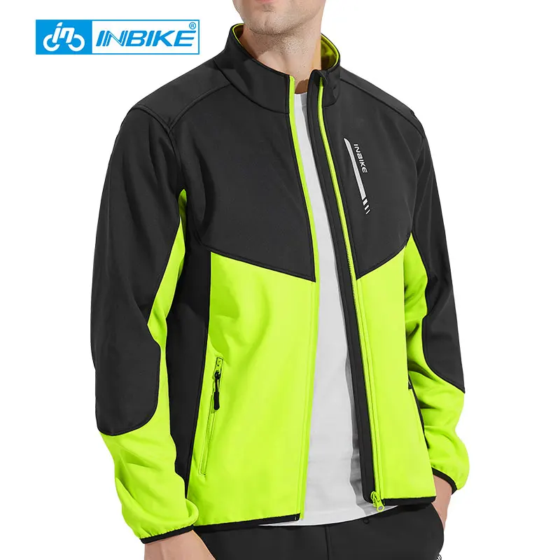 

INBIKE зимние флисовые велосипедные мягкие чехлы для мужчин, водонепроницаемые термобелье для шоссейного велосипеда, пальто для езды на горном велосипеде, одежда для мужчин