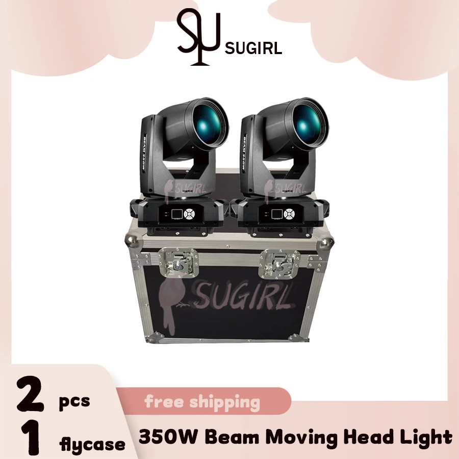 0 Tax 2Pcs Sharpy Beam 350W 17r Moving Head Light With Flight Case LED Moving Head Lighting Beam Spot Wash Stage Lights For Dj