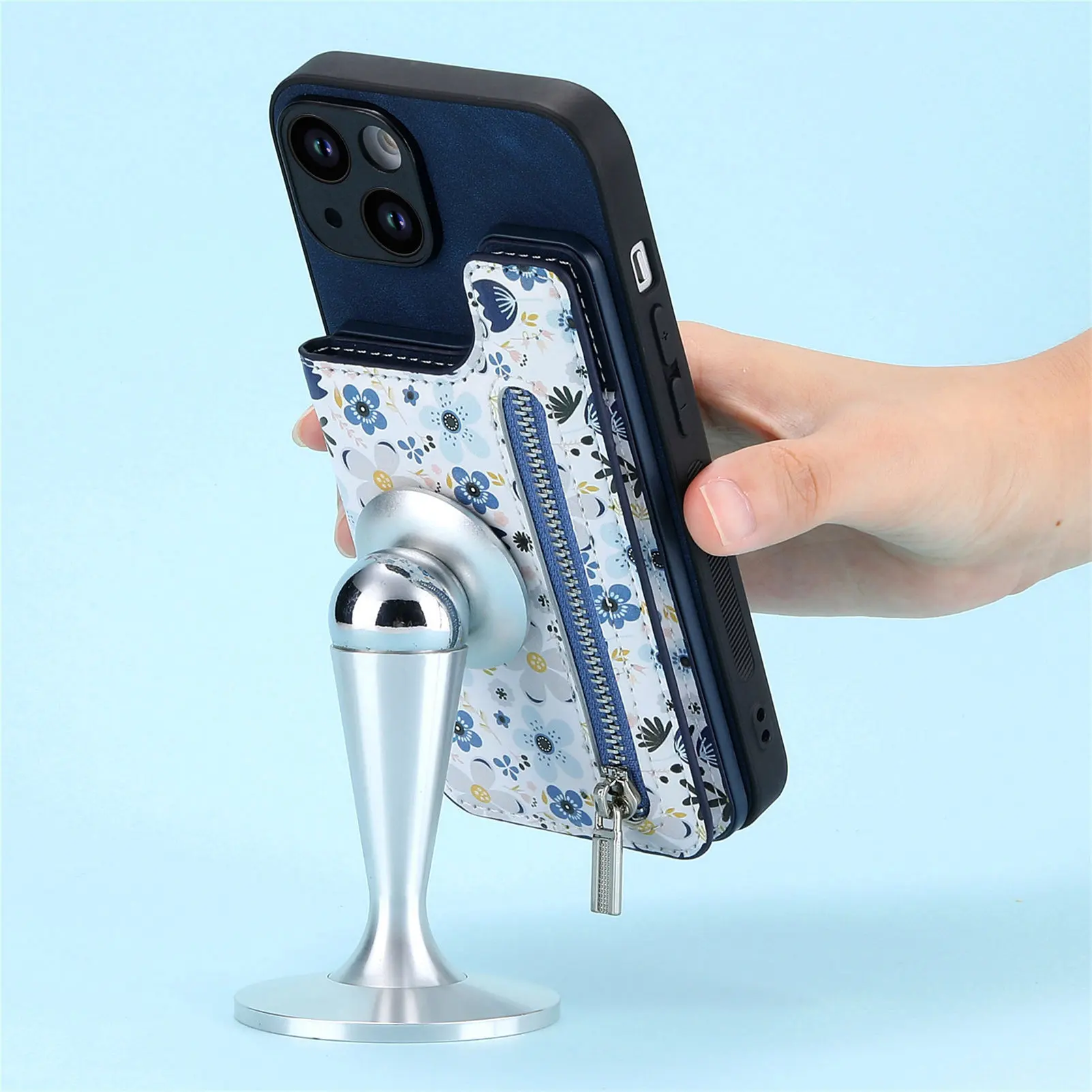 

Чехол-кошелек с блокировкой RFID для Honor X7D X8C X8B X7B X6B, винтажный кожаный чехол с 4 слотами для карт, защита от падения, карман на молнии, чехол для телефона