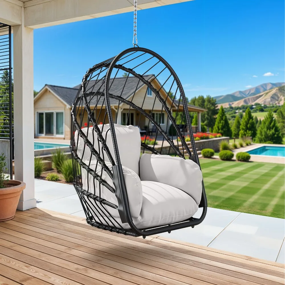 

Hanging Egg Chair Rattan Wicker Swing Chair Without Stand Indoor Outdoor Seat