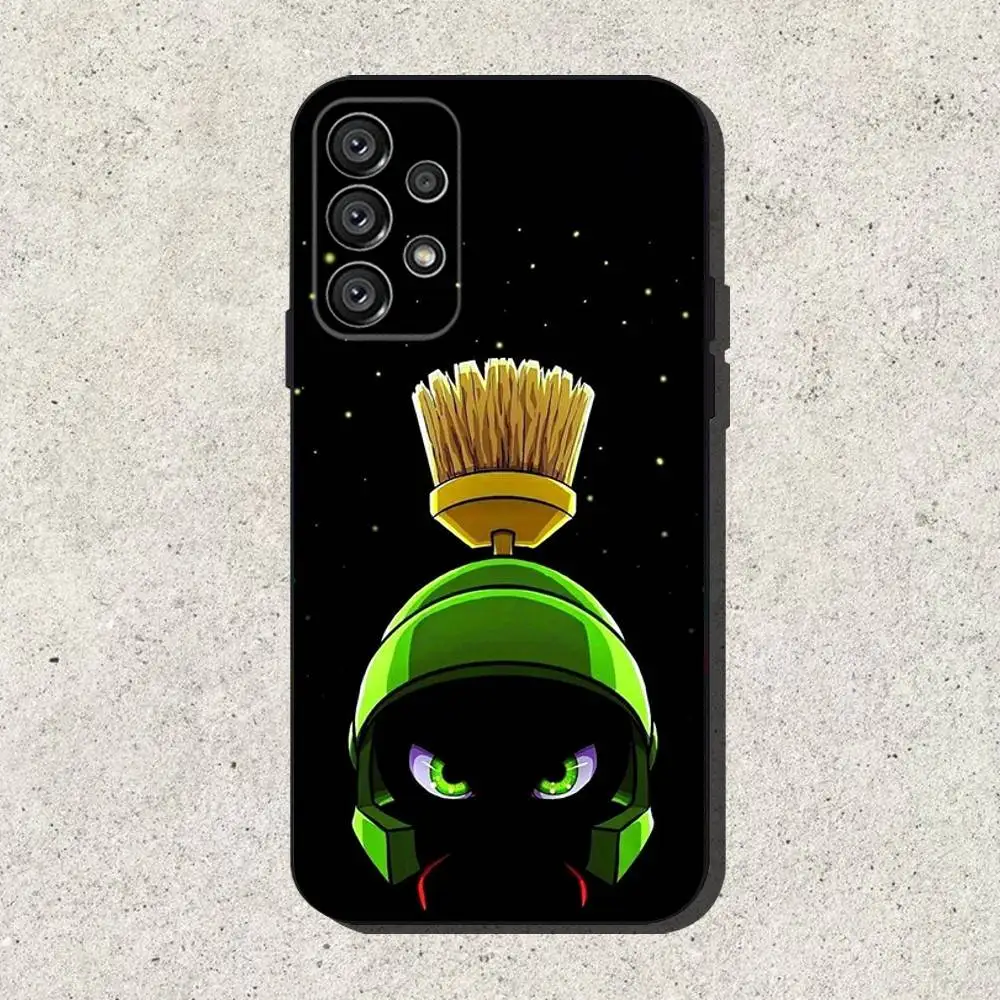 M-Marvin The M-Martian 電話ケース Samsung S25、S24、S21、S22、S23、S30、ウルトラ、S20、プラス、Fe、ライト、ノート、10、9、5G ブラックカバー用