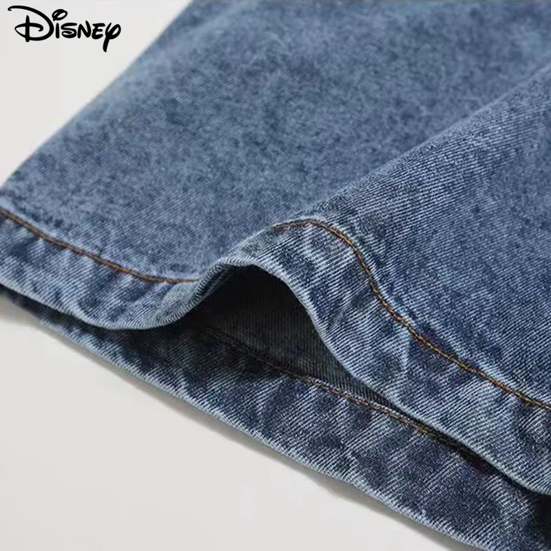 Disney 2024 New Arrival Top Fashion Cotton Embroidery Dumbo Loose Ins Cartoon Large Size Casual Cowboy Shirts