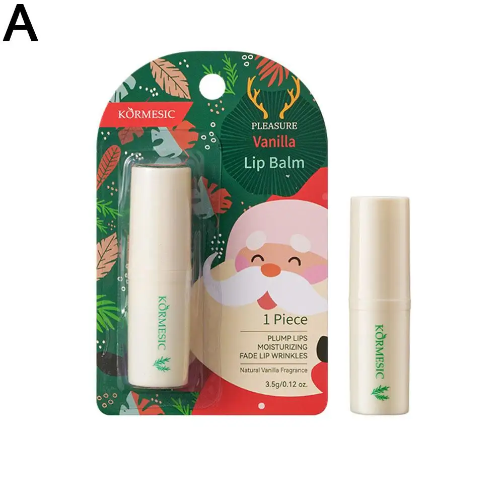 Bálsamo labial hidratante de Navidad, larga duración, resistente al agua, líneas de cuidado de maquillaje fino, Comestics, reparación de labios, labios suaves nutritivos V9C4