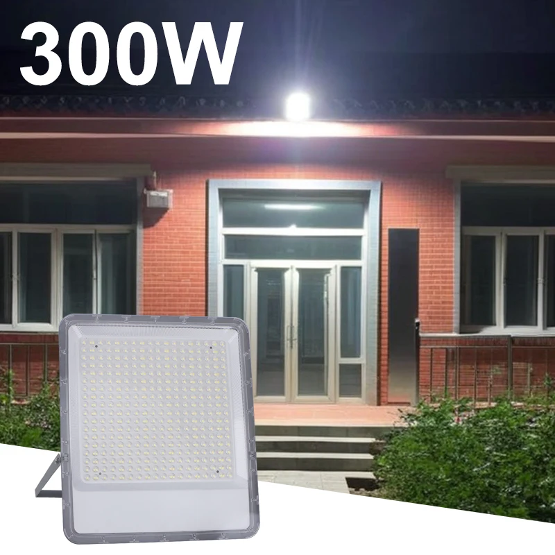 

300W Flood Light LED Outdoor Spotlights Tempered Glass 220V Floodlight IP66 Waterproof LED Projector Garden Light Garage Light