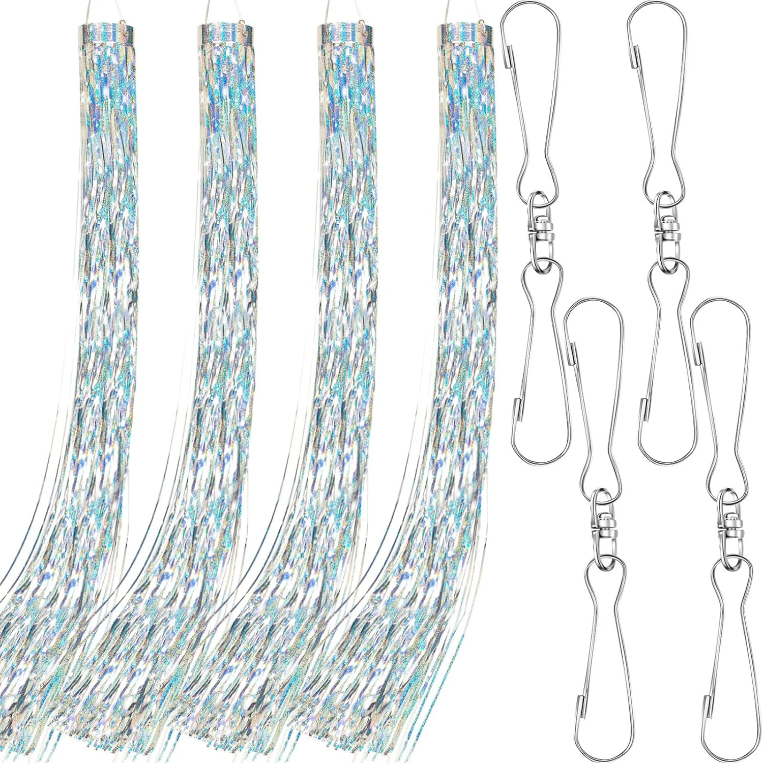 

Отпугиватель птиц ветроуказатель открытый голографический серебряный ветровой носок с вращающимися крючками для патио, сада, двора, спиннеры, подвесное украшение