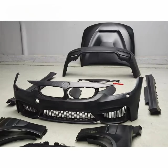 

For 4 Series F32 F33 F36 Upgrade F82 Wide Body Kit with Front Bumper Rear Bumper Fender Hood Side Skirt
