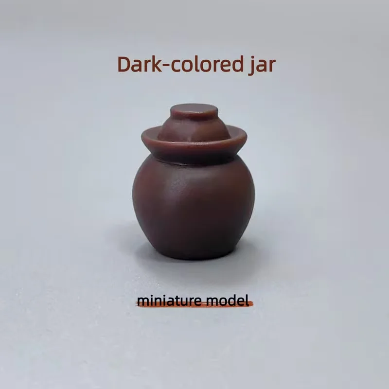 3pcs Vintage Dark-Colored Jar Miniature Model, Decorative Accessories for Home Garden Micro Landscape Ornaments, Mini Displays