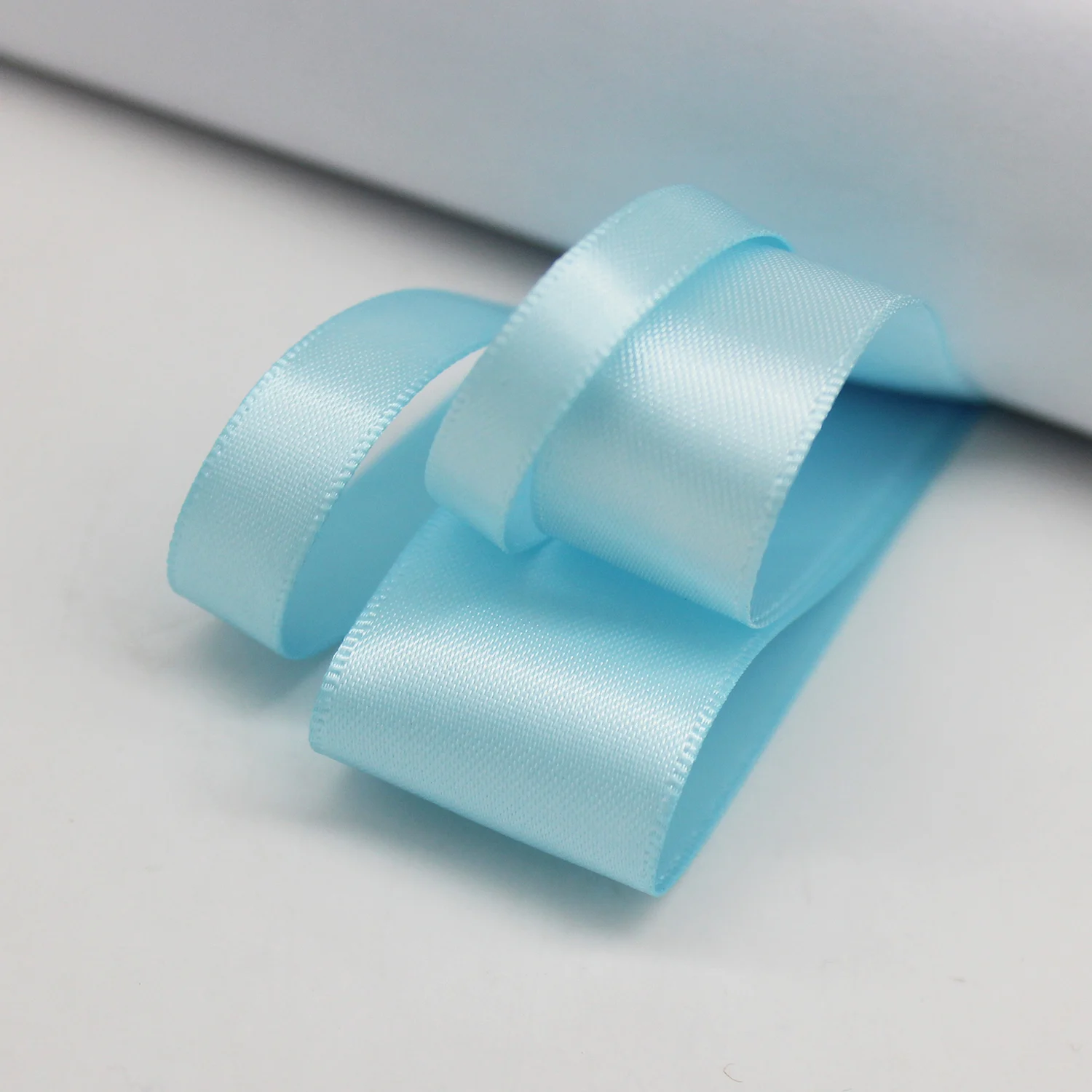 5 Yards/Lot Blue Double Faced Satin Ribbon For DIY Hairbow Wedding Gift Packaging Cloth Accessories