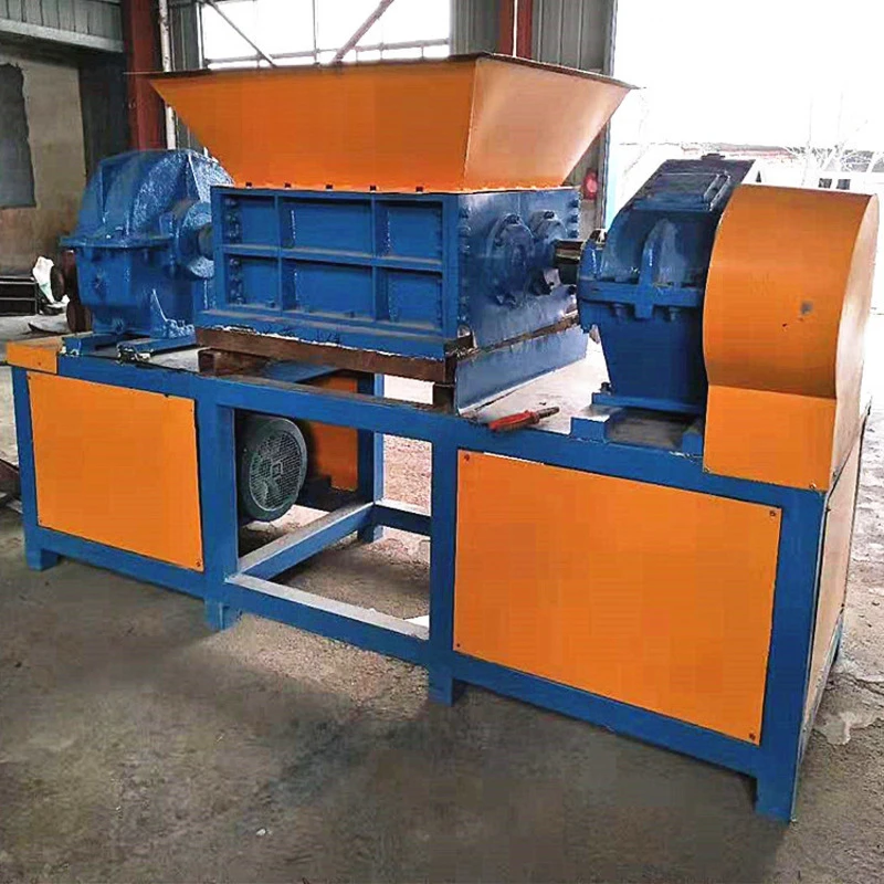 600 multifunctionele versnipperaar IJzertrommelbreker Tweeassige krachtige breker Draad, kabel, schrootijzer, kunststof, dubbele as