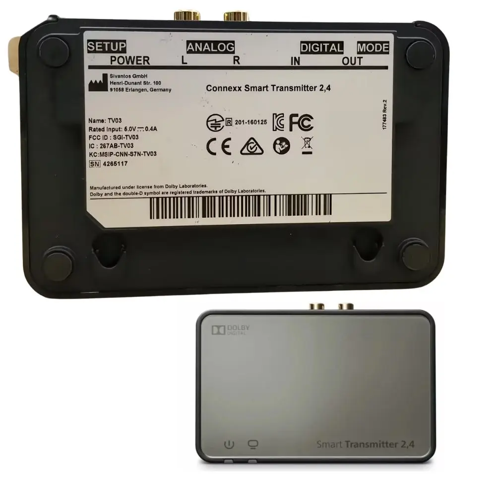 Connexx Smart Transmitter 2.4 TV Streamer Adapter for Bluetooth hearing aids For Advance, Audio Service, Rexton,Ouiezen