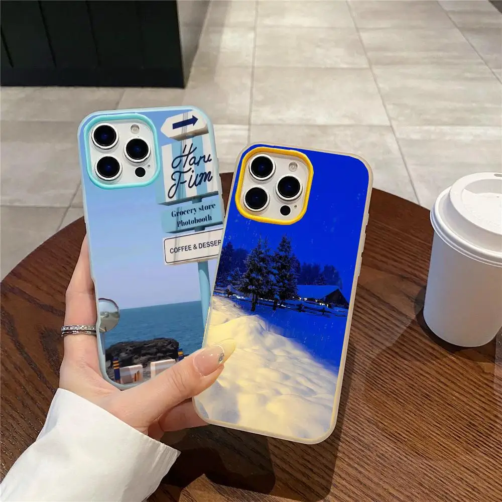 

High-grade Ins Style Phone Case Jelly Dual-Layer Shockproof Phone Case for iPhone 17 16 15 14 13 12ProMax