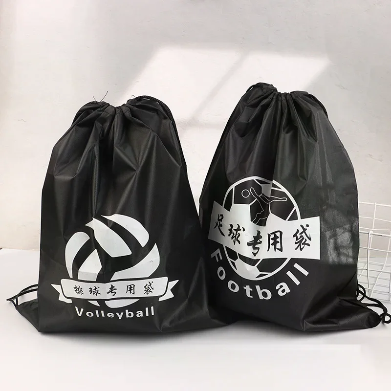 

Outdoor Sports Drawstring Storage Bags Gym Men's Bag Football Volleyball Oxford Cloth Portable Foldable Reusable Backpack