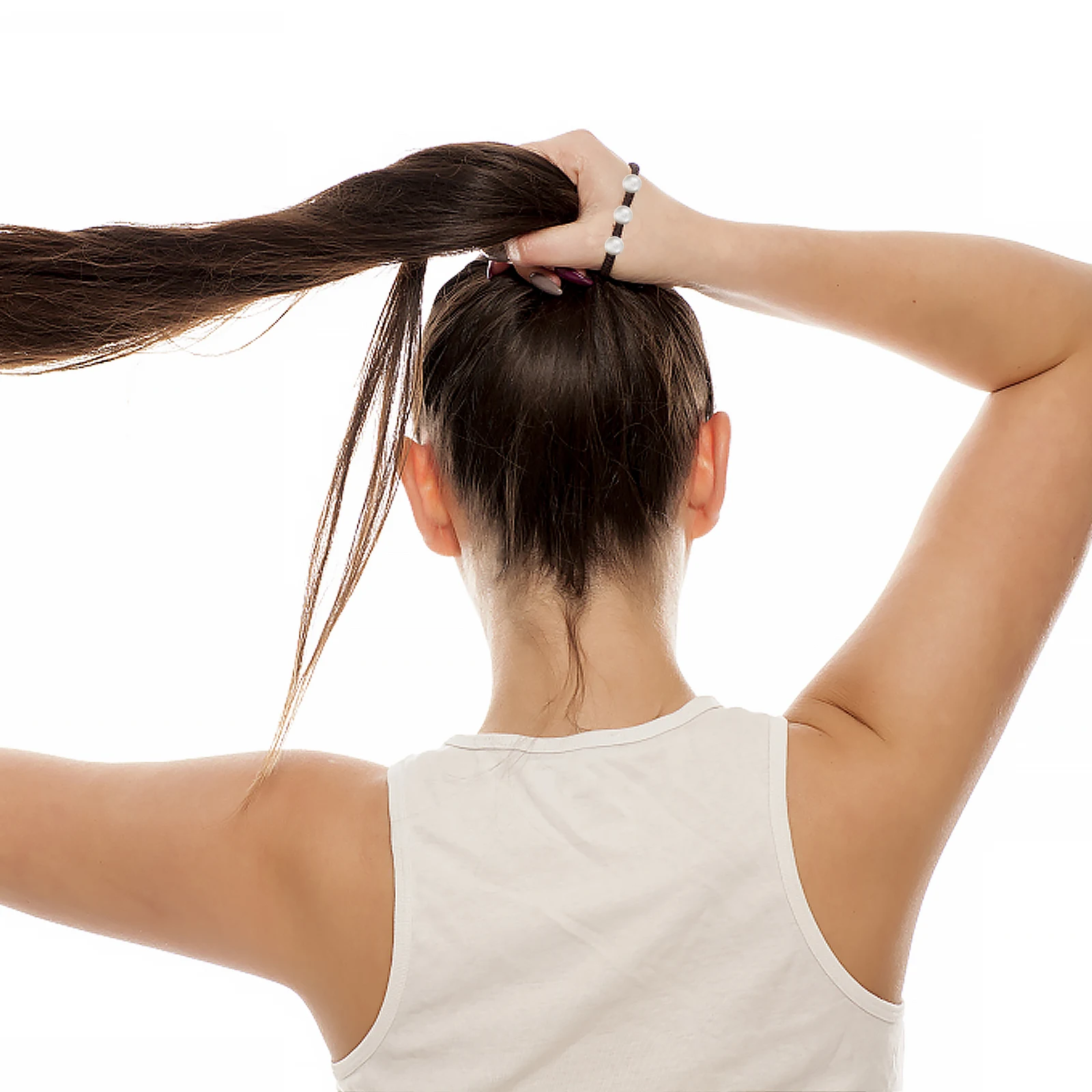 

20 Pcs Pearl Hair Rings Elastic Ties Girl Accessories Fabric Great for Daily Wearing Parties Excellent