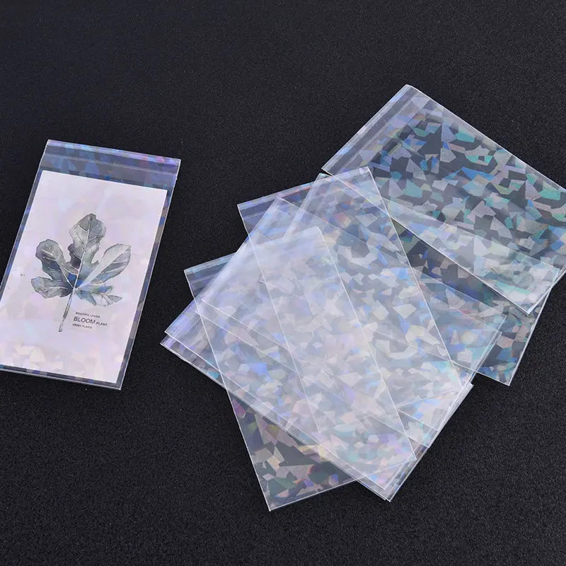 10pcs/pack 65*90MM Little Stars Laser Flashing Card Sleeves Protector For YGO Cards Holder Holographic Foil Protective Film