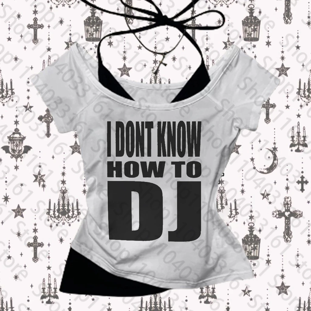 

2000-е Y2k Топы Футболка на бретелях Укороченный топ Женская одежда 90-х годов Винтажный женский сексуальный топ с короткими рукавами Летняя уличная одежда Футболка Hotgirl