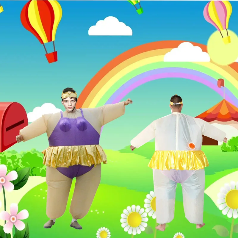 Funny Whimsical Inflatable Ballet Doll Street Costume Fit H150 to 190cm Party Performance Props