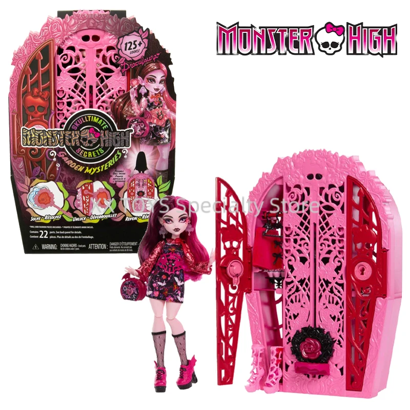 

Monster High Skulltimate Secrets Doll & Accessories Set Garden Mysteries Draculaura Doll Girl Dressing Games Birthday Gifts