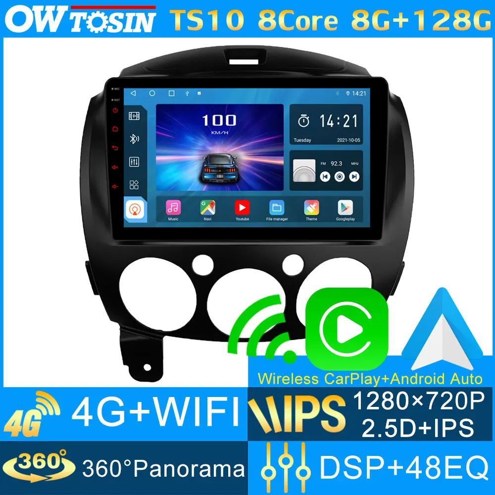 TS10 8Core 8G+128G IPS 1280*720P Car Stereo Android Multimedia For