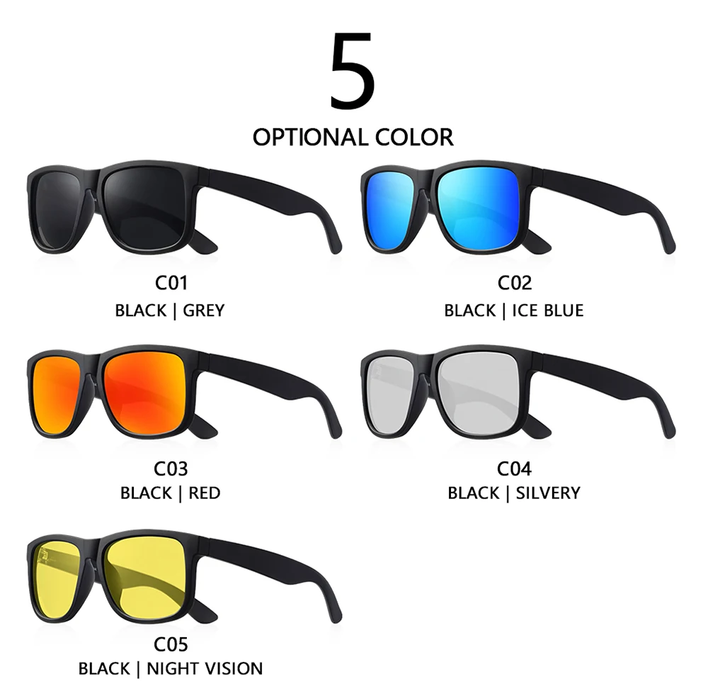CRIXALIS Quadratische polarisierte Sonnenbrille für Damen und Herren, Vintage-Mode, Fahren, Angeln, Outdoor, Klettern, Spiegel, UV400-Schutz – Detail 5