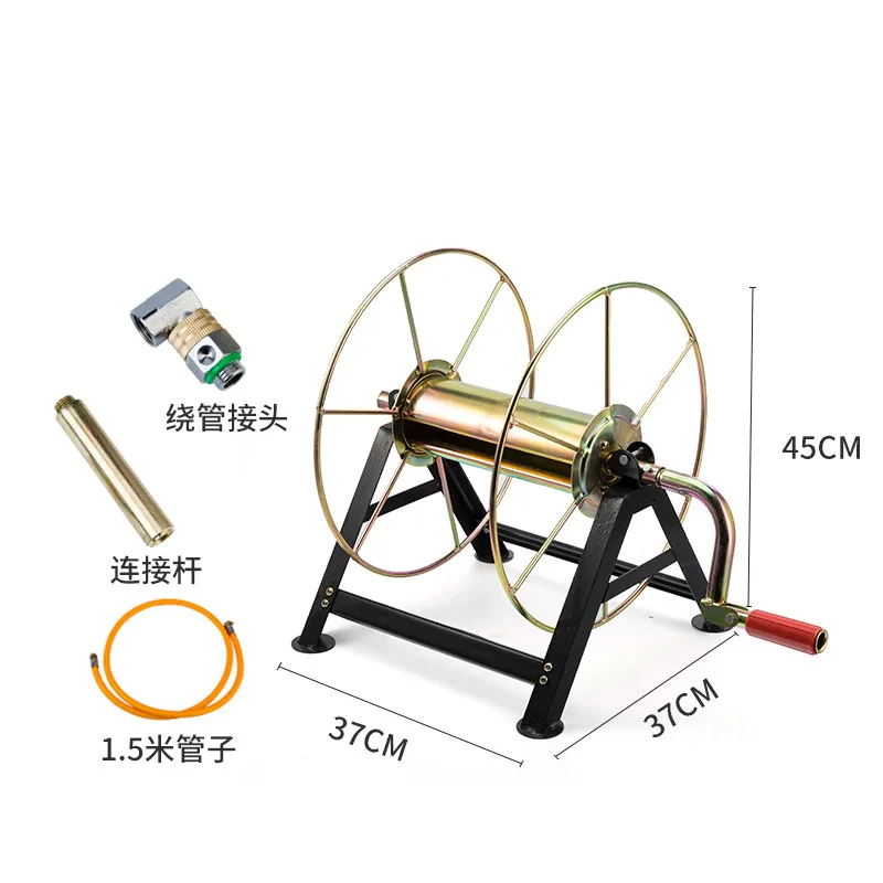 Heavy-Duty Metal Hose Reel Portable Garden Irrigation Systems Holder Hand Hose Trolleys Wash Pipe Storage Rack