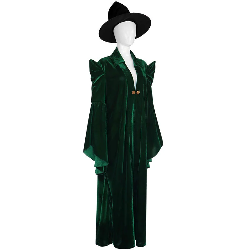 School of Witchcraft and Wizardry Costume Professor Mileva McGonagall Hogwarts College Presidentis Robe Halloween Costume