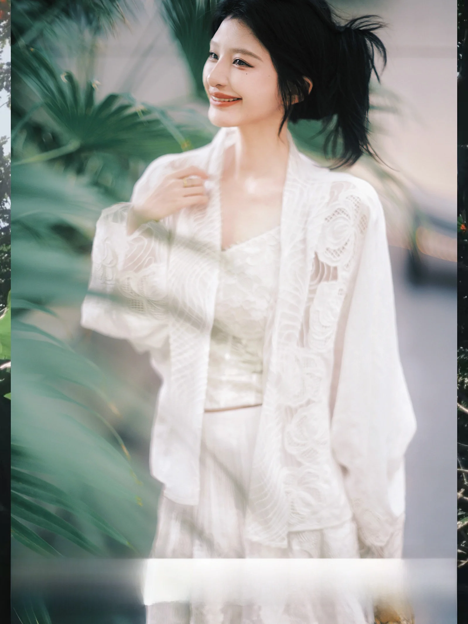 

ZhaodaXi Romantic House Open Cardigan Original Embroidery Linen Silk Hollow out Gentle Personali Women's Long Sve Top