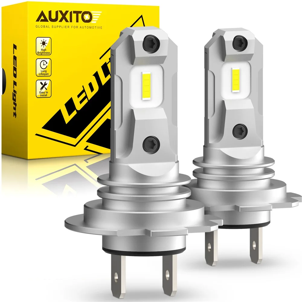 AUXITO 2X H7 LED Canbus Headlight Bulb for Volkswagen Golf 5 6 7 mk6 mk7 Volvo v50 v70 Toyota Auris Honda Civic 360 H7 LED Light