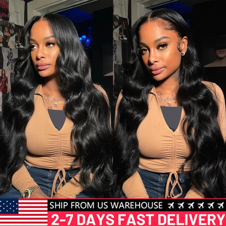 30 36 Inch Body Wave 13x6 HD Lace Frontal Human Hair Wigs Brazilian Water Wave Lace Front Wig 5x5 Closure Glueless Wig For Women