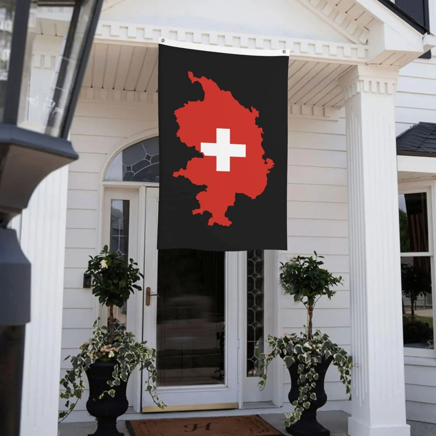 Flagnshow 100% Polyester Switzerland Terrain Map Flags