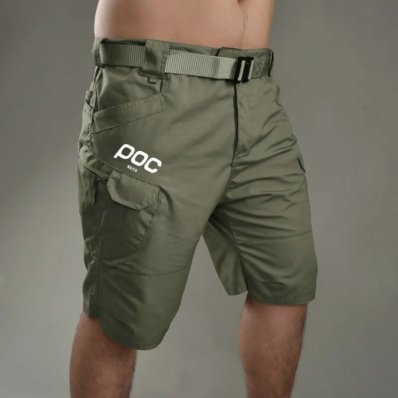 MOTO POC Cycling Team Men Cycling Shorts Loose Fit MTB Mountain Bike Shorts Outdoor Sports Hiking Downhill Bicycle Short Pants