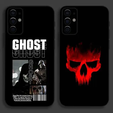 Custodia per telefono C-COD Call Of D-Duty Ghost per Samsung S24,S21,S22,S23,S30,Ultra,S20,Plus,Fe,Lite,Note,10.9,5G Cover morbida nera