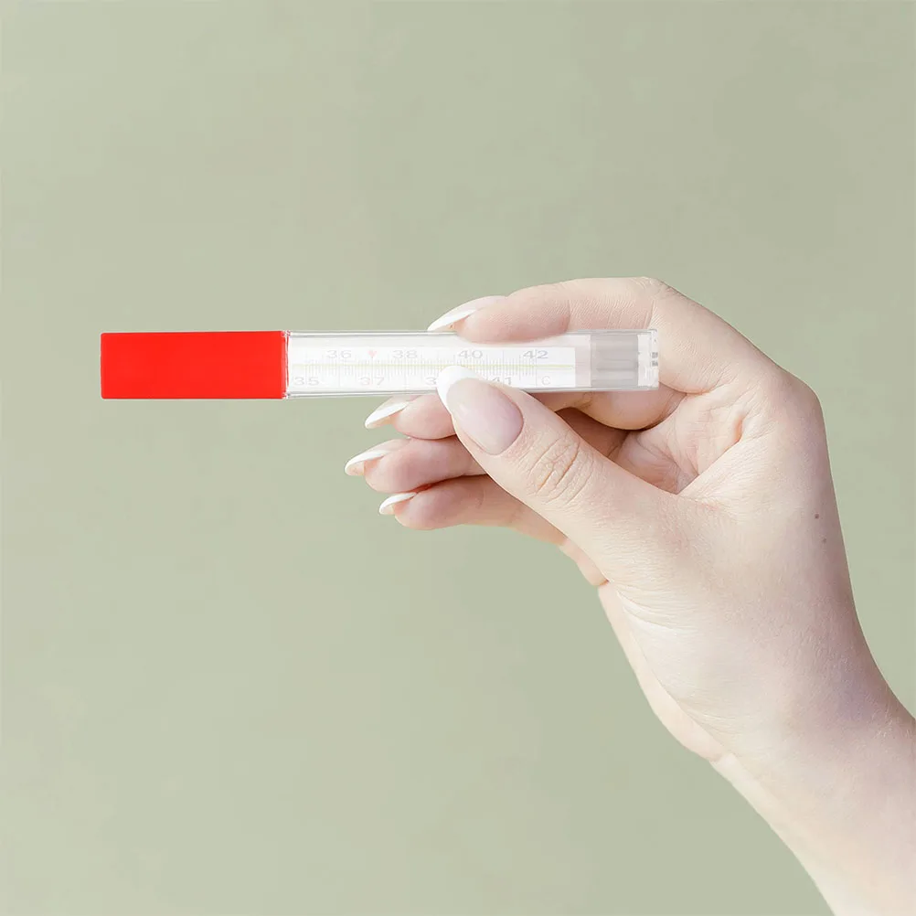 

Thermometer Protective Barrel Glass Oral Storage Tube Adult Holder Plastic Fever Body Protection
