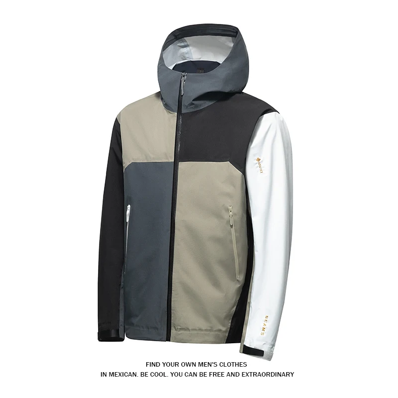 New Storm Jacket Outdoor Sports Camping Mountaineering Fashion Men's Windproof British Wind Hooded Simple Storm Jacket