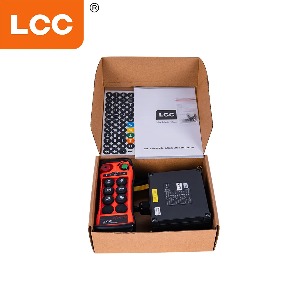 รีโมทคอนโทรลไร้สาย LCC QA600 กันน้ำระดับ IP67 6 ปุ่ม สำหรับรถปั๊มคอนกรีต