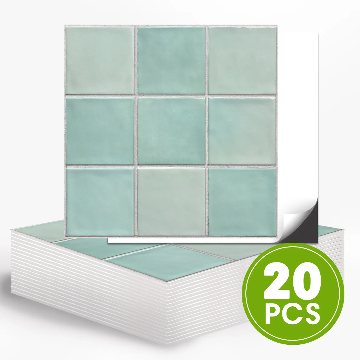 

Простота установки, 20 шт., квадратная самоклеящаяся настенная панель 3D размером 11,8 x 11,8 дюйма, фартук для ванной комнаты, декор для кухни