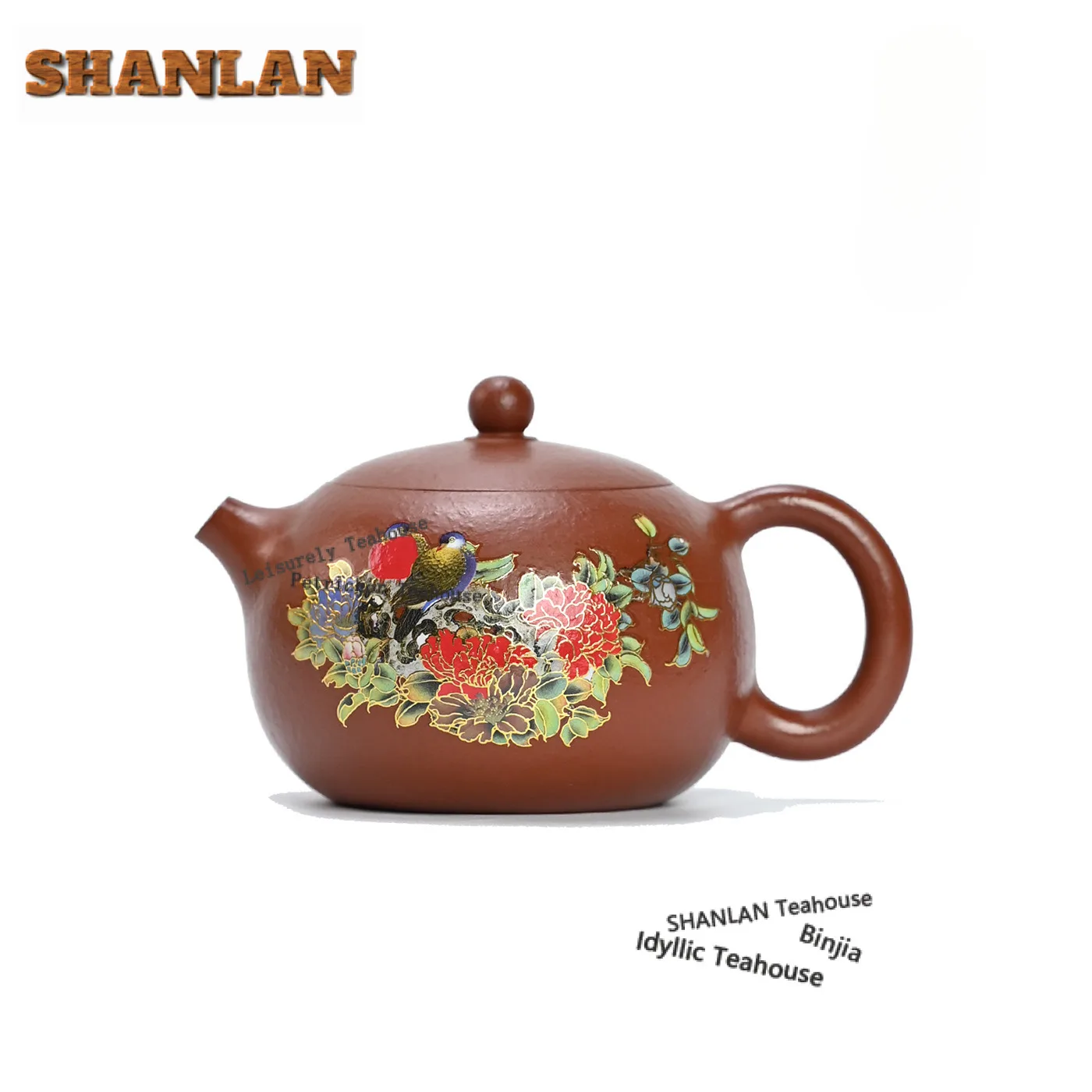 

240ml Luxury Yixing Purple Clay Teapots Handmade Colour Enamels Xishi Pot Raw Ore Zhu Mud Kettle Zisha Tea Set Teaware Craft