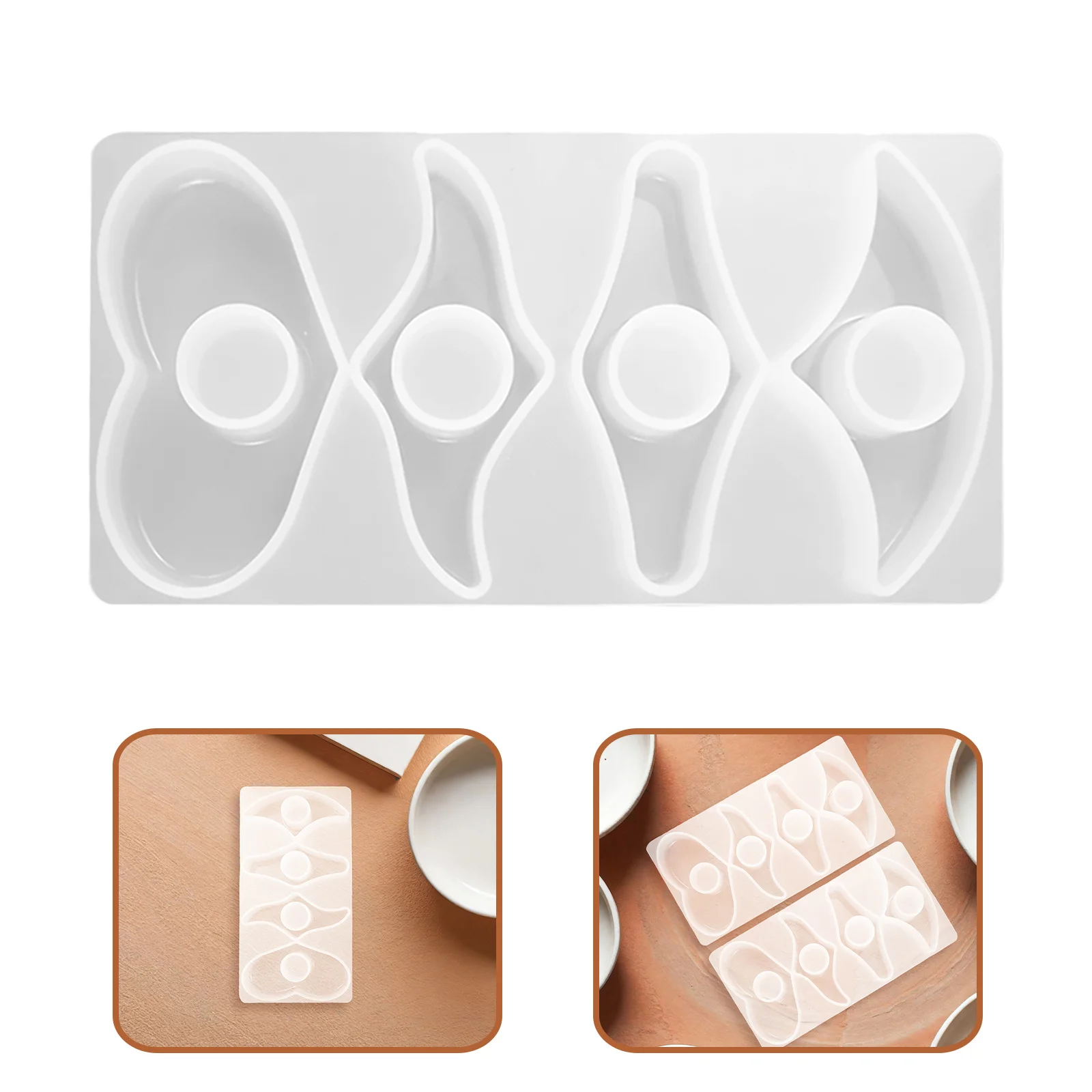 

3Pcs Reusable Silicone Resin Casting Molds Thumb Bookmark Holder Creative Flexible DIY Reading Accessory Silicone Tray Mould