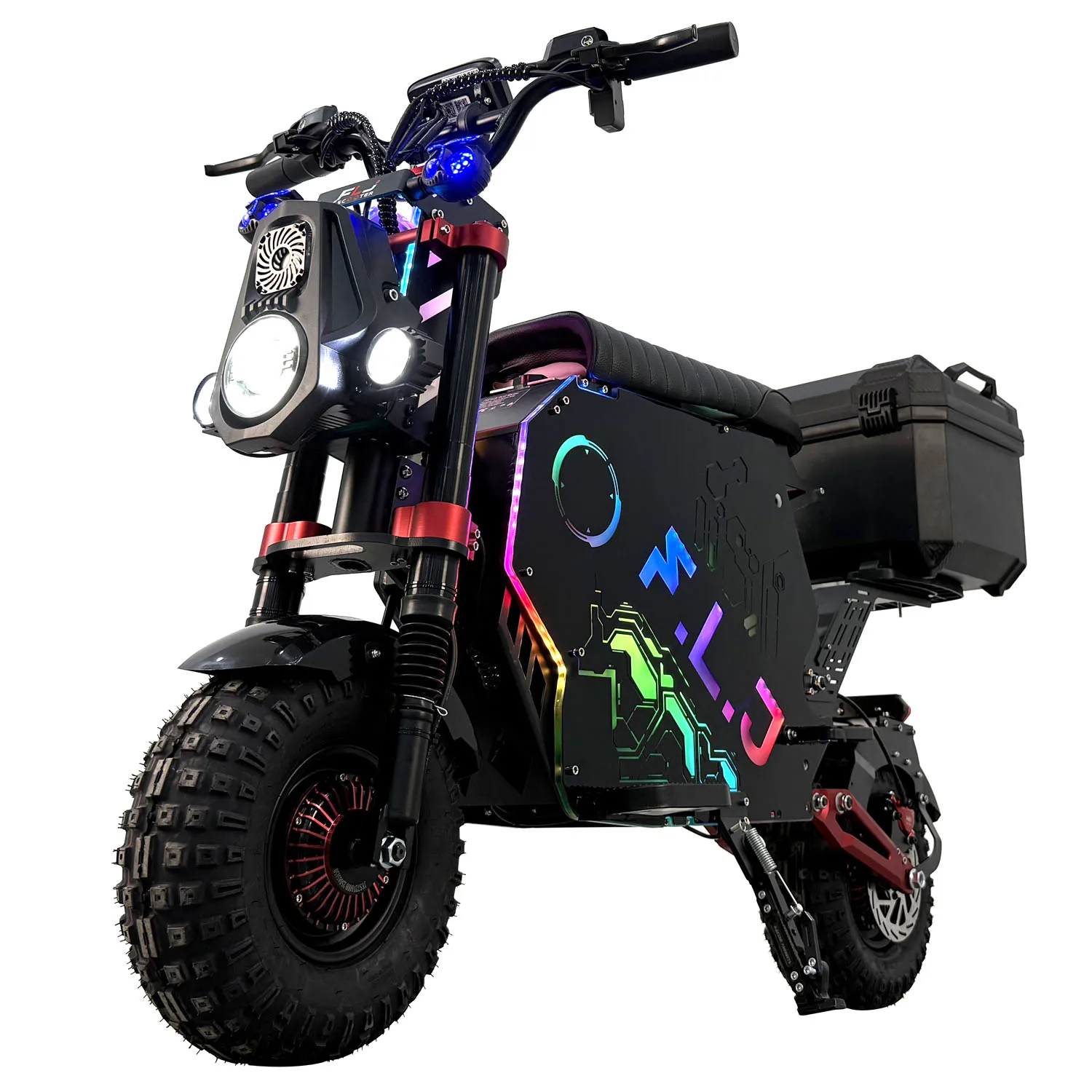 

FLJ F14 Electric Scooter 72V 12000W with 100AH Remove Battery App NFC up to 68mph High-Speed Street E-Scooter