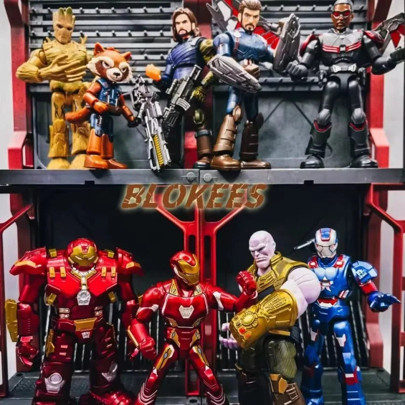 100% 정품 Blokees Marvel Heroes 스타 에디션 시리즈 3 블라인드 박스 아이언 맨 아이언 스파이더 Mk85 전쟁 기계 액션 피규어 컬렉션