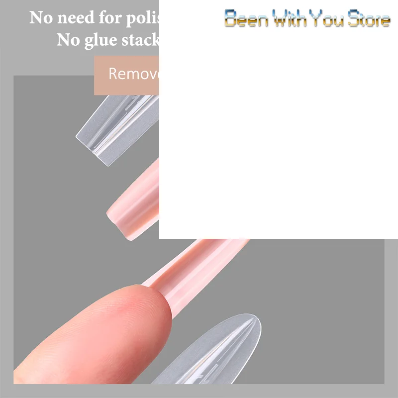 1 صندوق ساندويتش أشكال أظافر مزدوجة 240 قطعة 14 حجم ملحقات سريعة-أشكال مزدوجة على شكل حرف T القطع الناقص مانيكير أشكال قالب علوي قالب سفلي ثلاثية الأبعاد #1