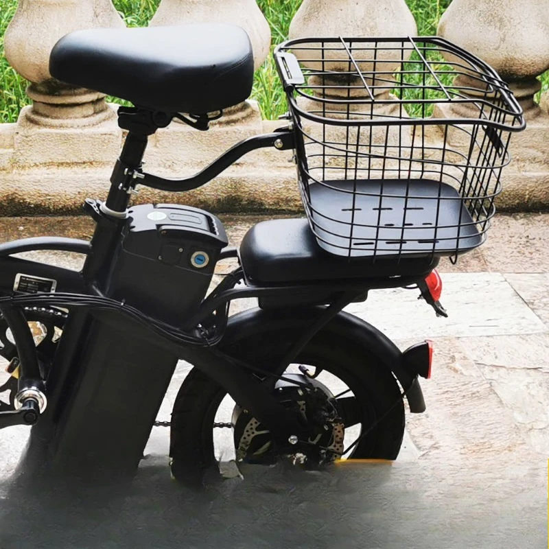 

Foldable E-Bike Rear Basket - Lightweight Cargo Rack for Commuting/Camping, Quick-Release & 25KG Load, Fits RadPower/Tomofree