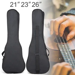 21 / 23 / 26 Inch Portable Ukulele Bag Black Soft Case Monolayer Bag Single Shoulder Backpack Padded