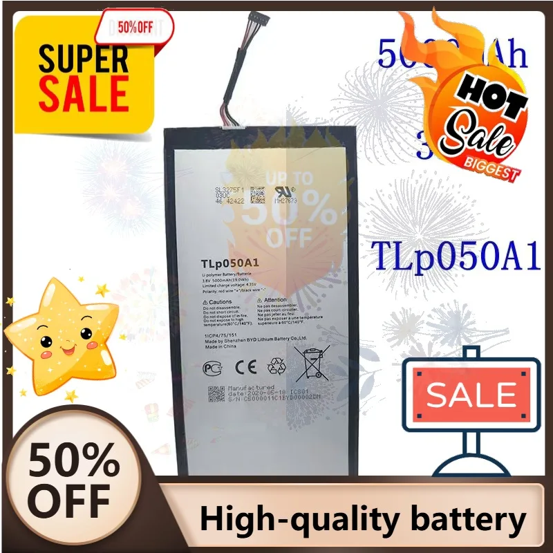SWZY TLp050A1 3.8V 5000mAh for TCL for Alcatel for Safran for Morpho Tablet Battery