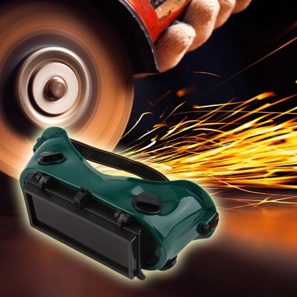 Saldatore con oscuramento automatico saldatura occhi occhiali occhiali maschera per casco ombretto Patch occhi occhiali da lavoro (verde scuro)