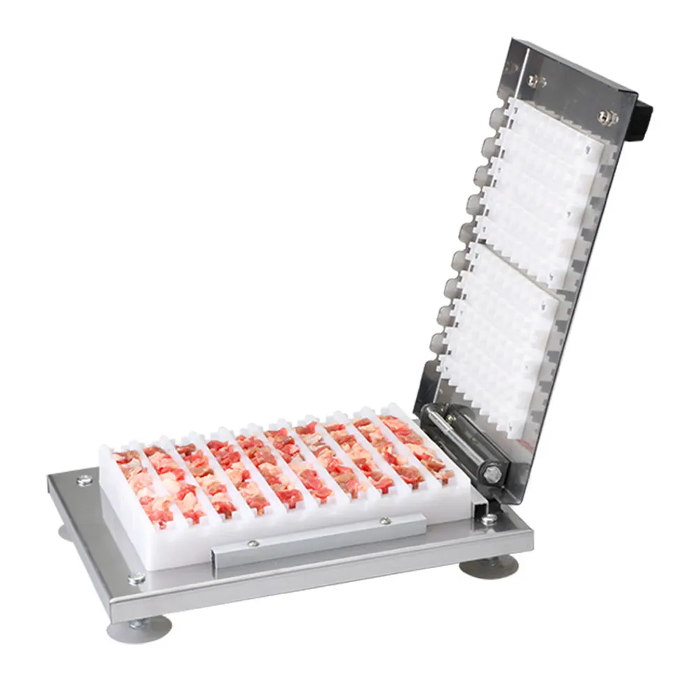 Kommerzielle Edelstahl Grill Fleisch Spieß Maschine Manuelle Fleisch Spieß Maschine Edelstahl Penetrator