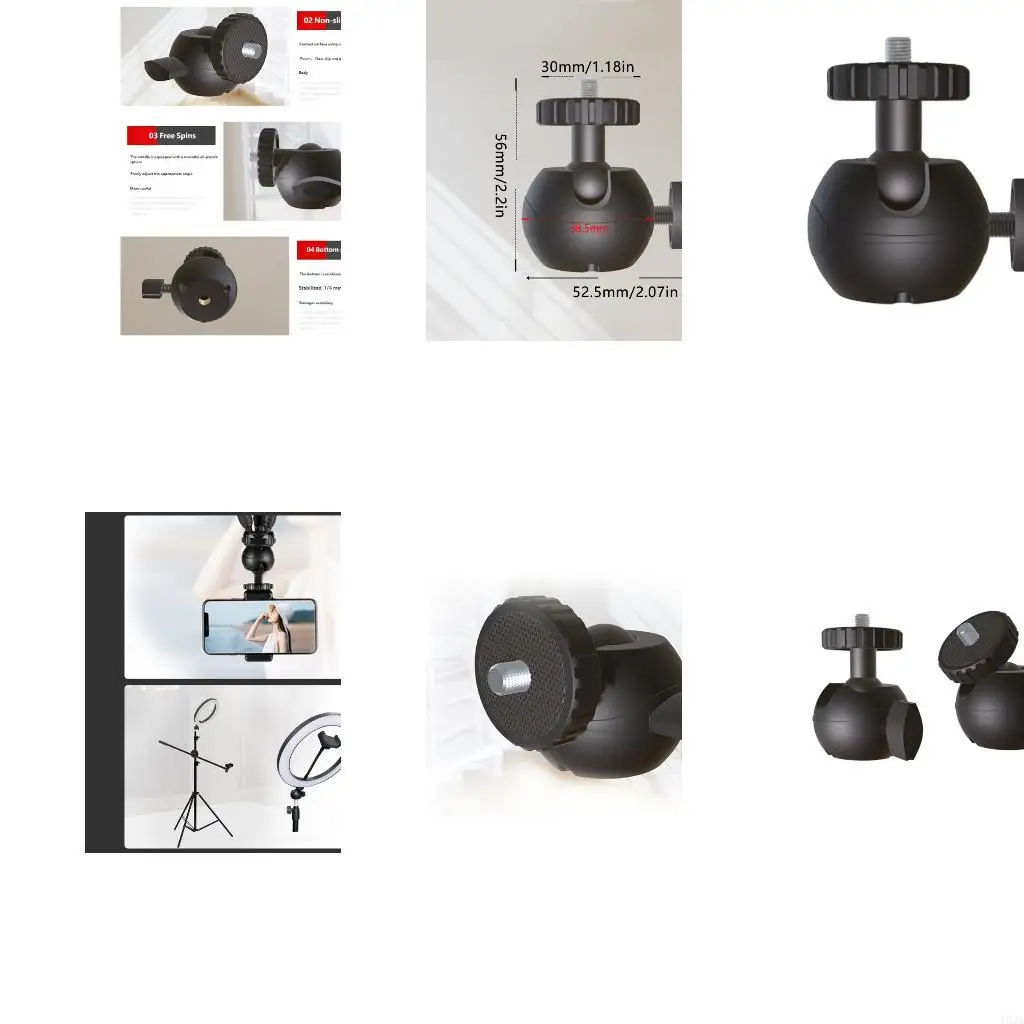 193A Mini Tripod Ball Head 360 Degree Video Stand Panoramic Head for DSLR Camera Tripod Stabilizer Accessories