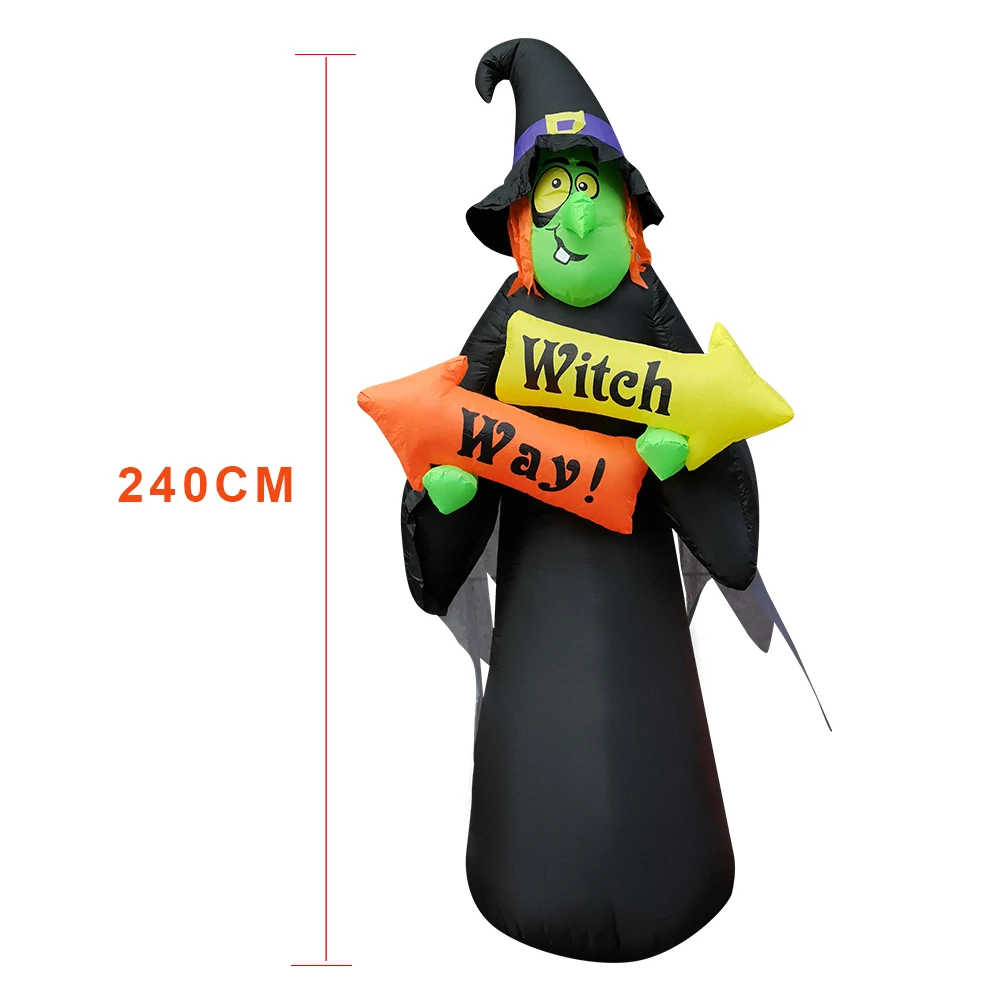 240cm Halloween Arch Witch nadmuchiwana dekoracja straszny czarny duch Decor ogrodowa dodatki na imprezę